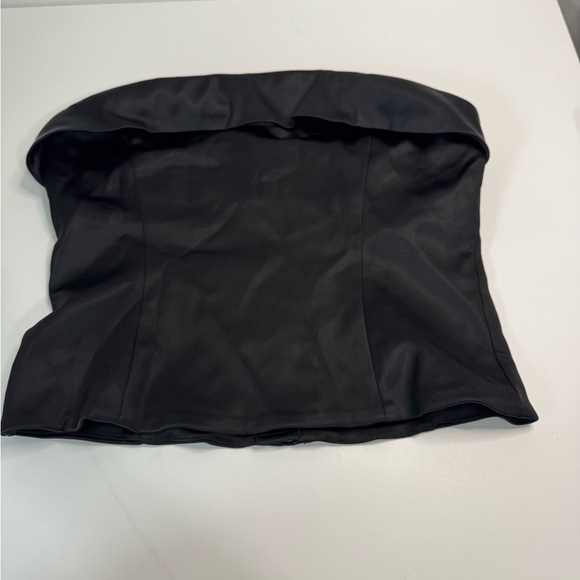 Aritzia Ten Shimmer Satin Bustier Strapless Top Medium NWT - Picture 5 of 8